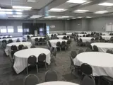 round tables and chairs in room
